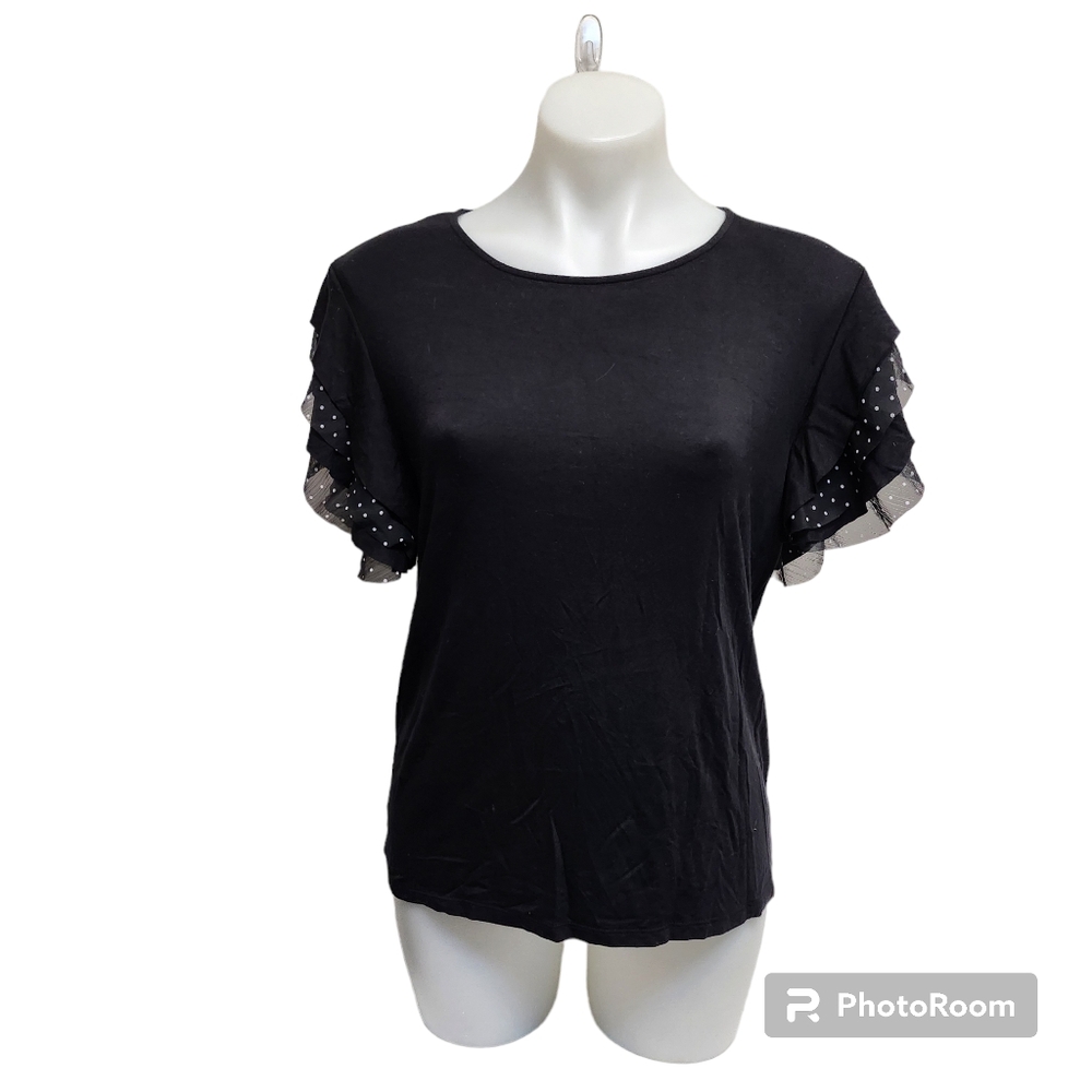 Jane and Delancey Black and White Top Size S